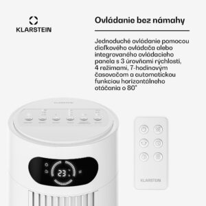 Klarstein Frost ochladzovač vzduchu s vodným chladením | 200 m³/h | 7 l | 20 m² | 2 chladiace balíky | 4 režimy | 45 W