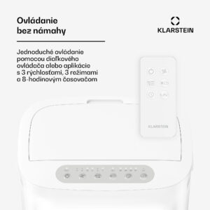 Klarstein Breezcube inteligentný ochladzovač vzduchu s vodným chladením | 340 m³/h | 10 l | 30 m² | 3 režimy | 50 W