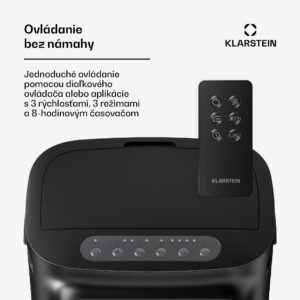 Klarstein Breezcube inteligentný ochladzovač vzduchu s vodným chladením | 340 m³/h | 10 l | 30 m² | 3 režimy | 50 W
