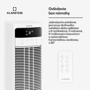 Klarstein Mistral inteligentný ochladzovač vzduchu s vodným chladením | 365 m³/h | 4 l | 35 m² | 3 režimy | 36 W