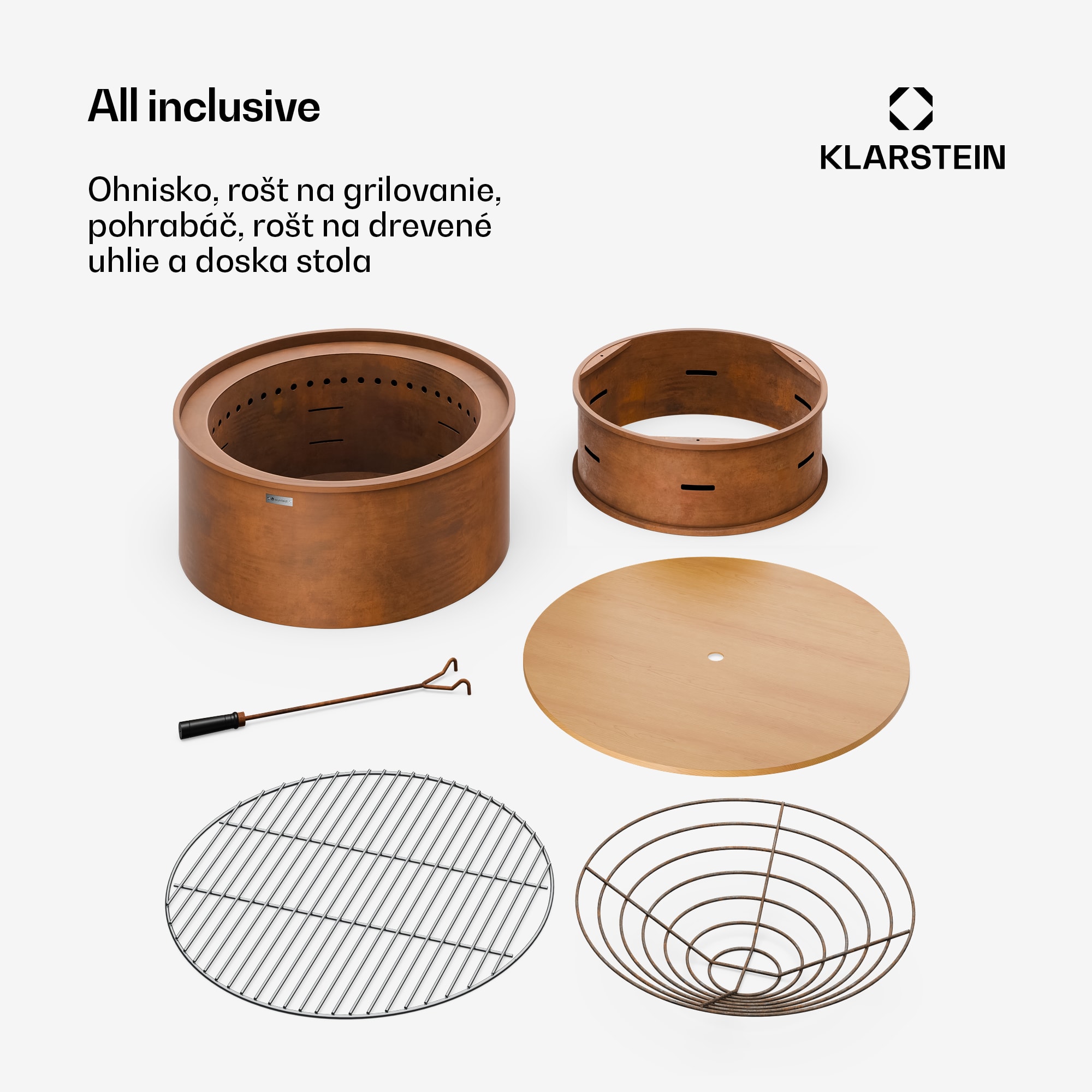 Blumfeldt Pompeji ohnisko s grilom | Ochrana proti iskrám | Odolné voči prevráteniu | Robustné | 60 cm – Obrázok 3