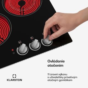 Klarstein EasyCook sklokeramická varná doska | 3 varné zóny | 4700 W | 11 úrovní výkonu | 45 cm