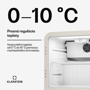 Klarstein Audrey Evo chladič nápojov | 39 x 38 cm | LED vnútorné osvetlenie | 75 W | 42 dB