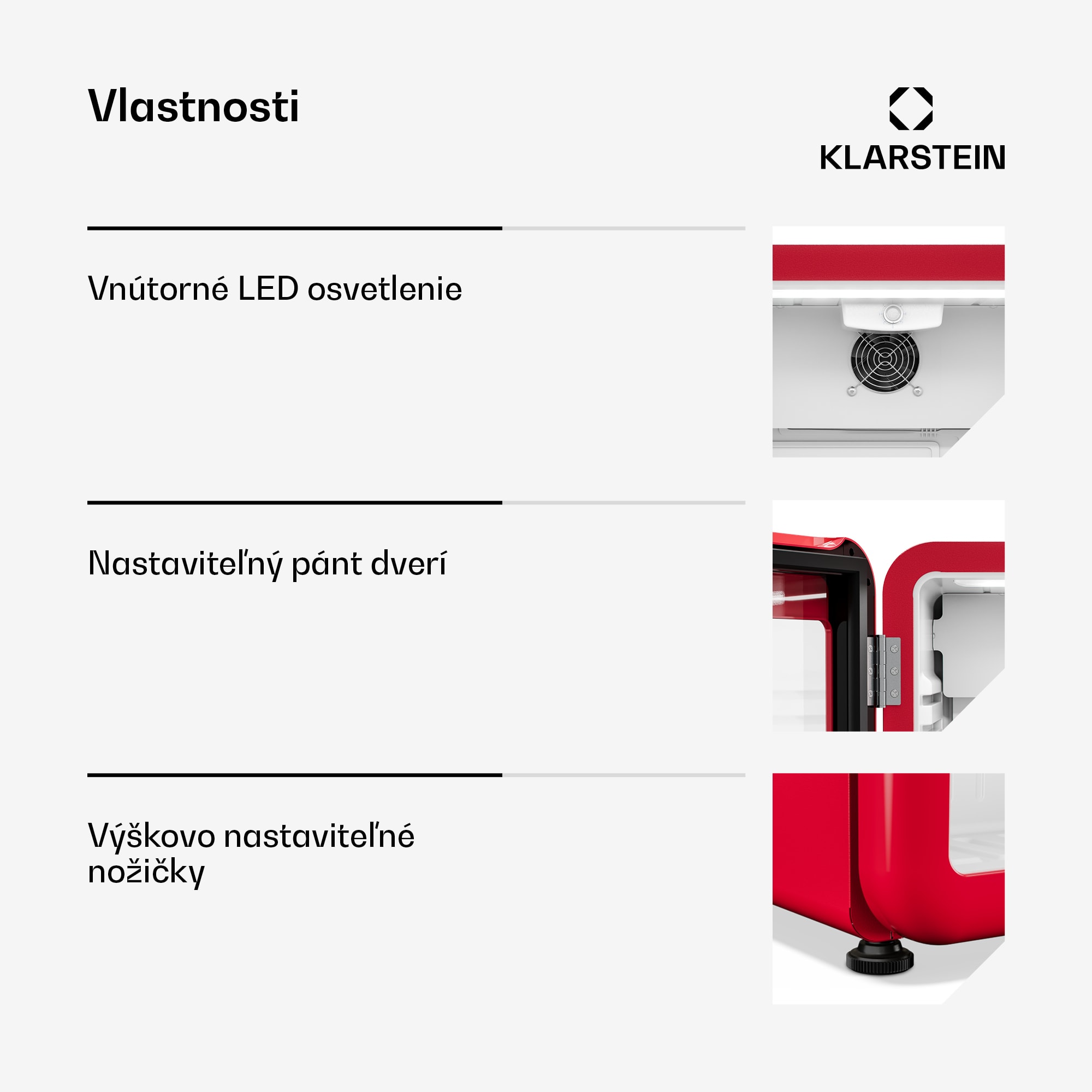 Klarstein Audrey Evo chladič nápojov | 74 x 38 cm | LED vnútorné osvetlenie | 95 W | 42 dB – Obrázok 3