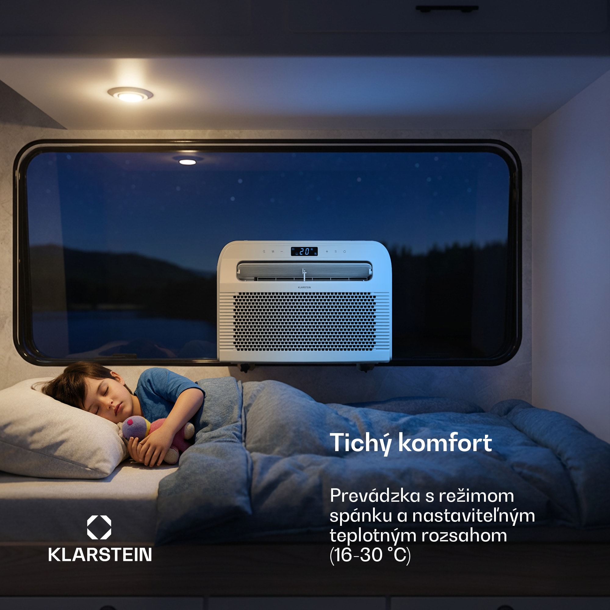 Klarstein Chillavan mobilná klimatizácia pre karavany | 5000 BTU | 33 cm | 12,2 m² | Trieda energetickej účinnosti A – Obrázok 2