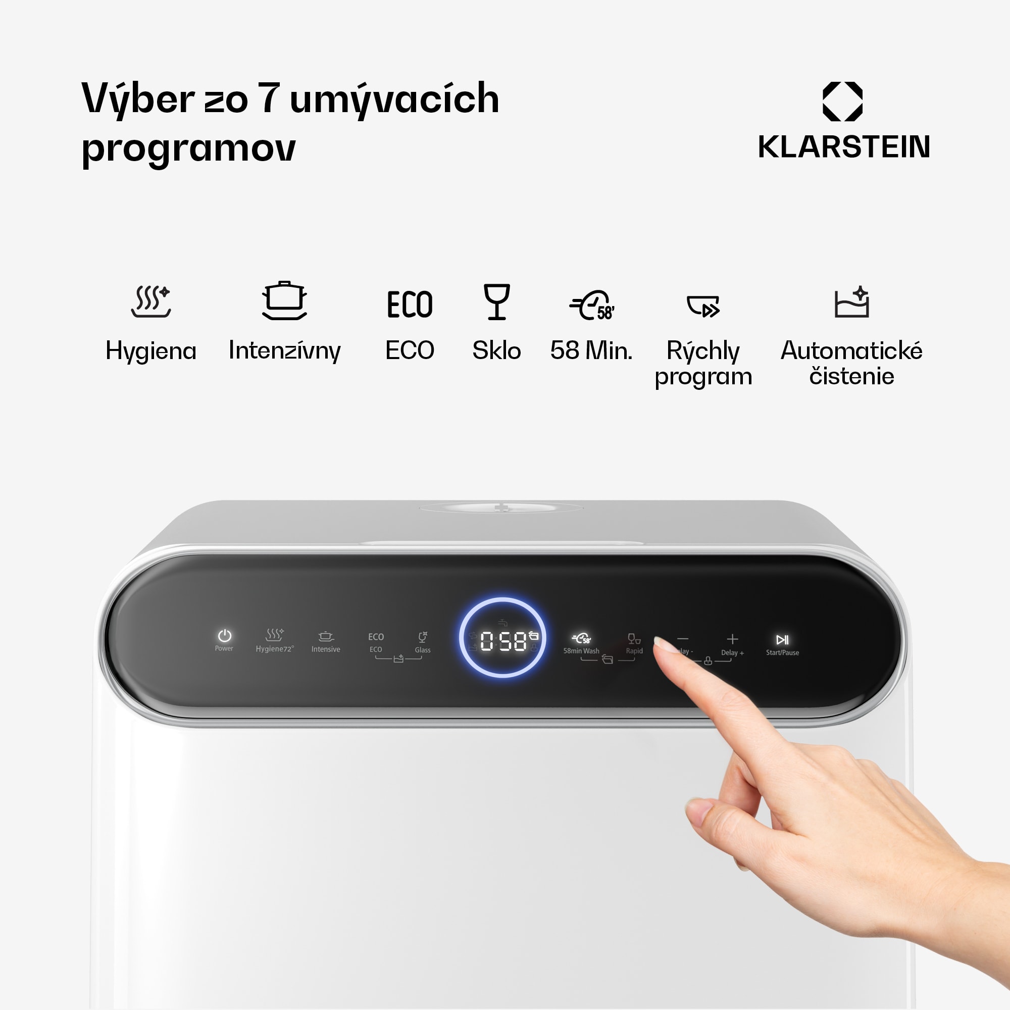 Klarstein Oceana stolová umývačka riadu | 7 programov | Technológia Aqua-Stop | 860 W | 42 cm