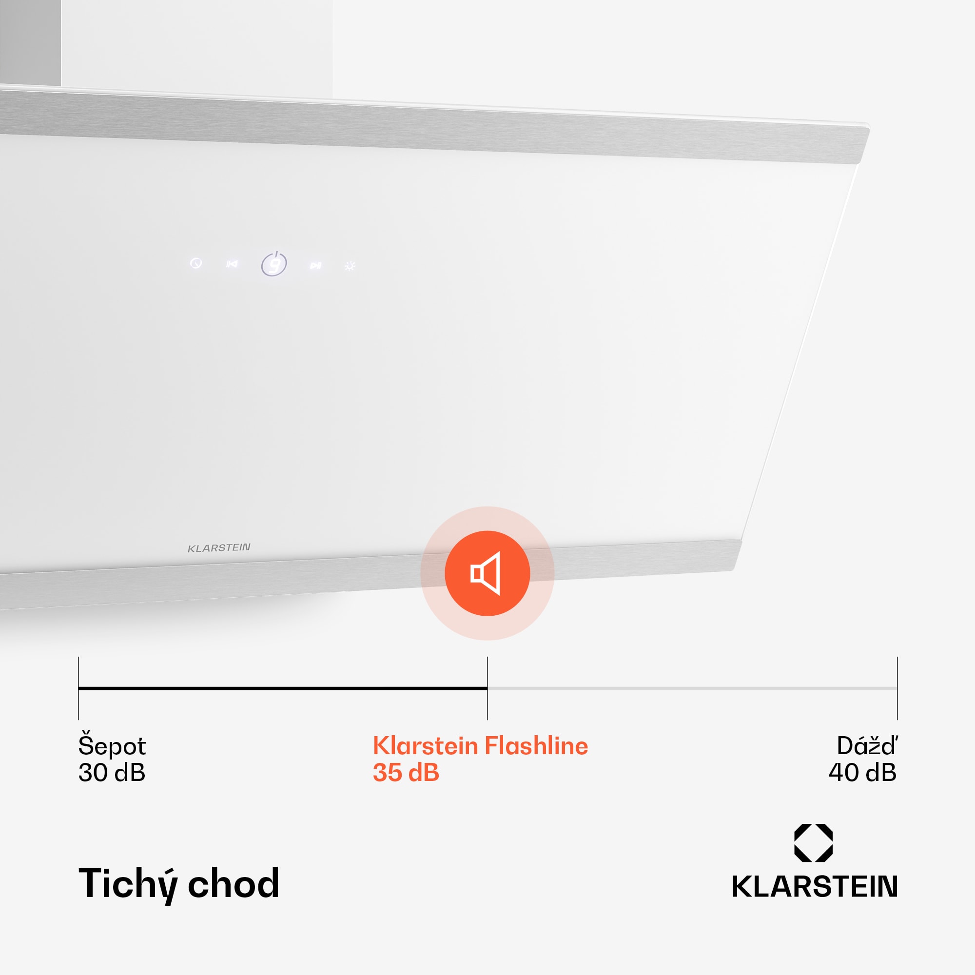 Klarstein Flashline šikmý digestor | Režimy odsávania a recirkulácie | Moderný dizajn | 578 m³/h | 90 cm – Obrázok 2
