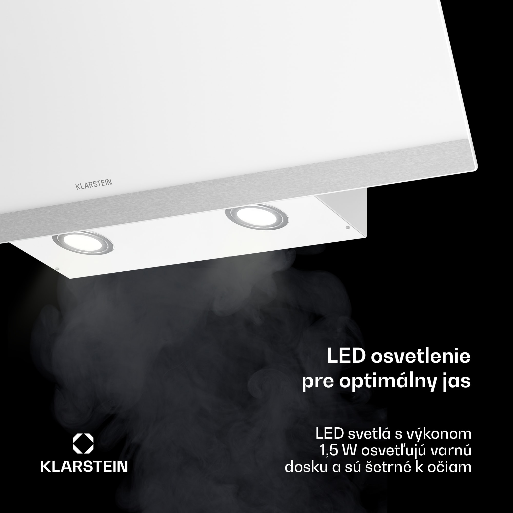 Klarstein Flashline šikmý digestor | Režimy odsávania a recirkulácie | Moderný dizajn | 578 m³/h | 90 cm – Obrázok 3