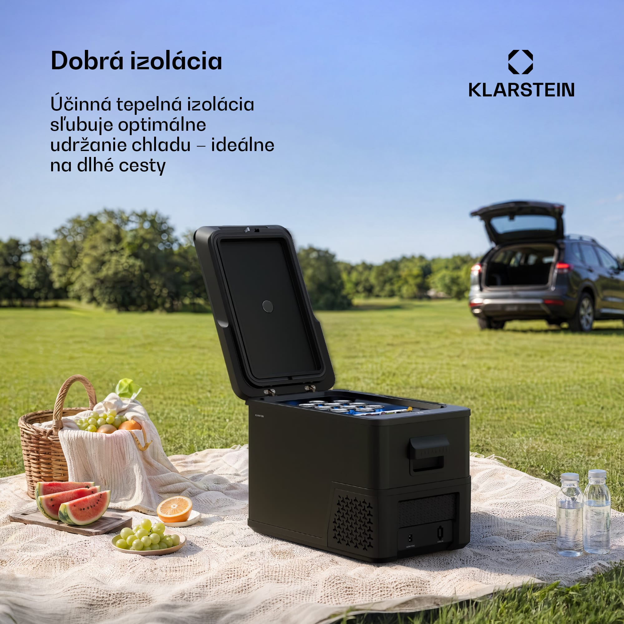 Klarstein Arctiq chladiaci box | S kompresorom | 27 litrov | 36 plechoviek | -20 až 20 °C | Čierny | 60 cm – Obrázok 2