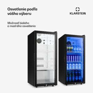 Klarstein GrandCooler gastro chladnička na nápoje | 106 x 46 cm | LED vnútorné osvetlenie | Čierna
