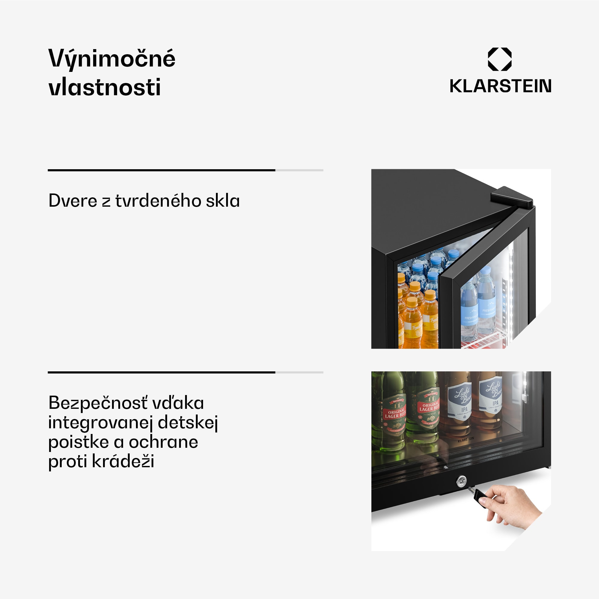 Klarstein GrandCooler gastro chladnička na nápoje | 106 x 46 cm | LED vnútorné osvetlenie | Čierna – Obrázok 3