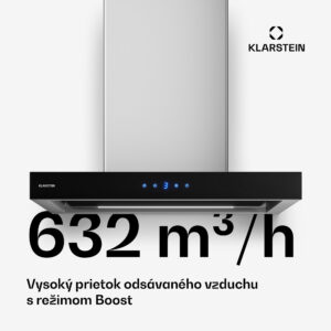 Klarstein Valeria ostrovčekový digestor | Režimy odsávania a recirkulácie | Elegantný dizajn z nehrdzavejúcej ocele | 600 m³/h | 60 cm