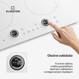 Klarstein Indukčná varná doska Neotouch | Moderná a výkonná | 4 varné zóny | 9 stupňov | 7200 W | 60 cm