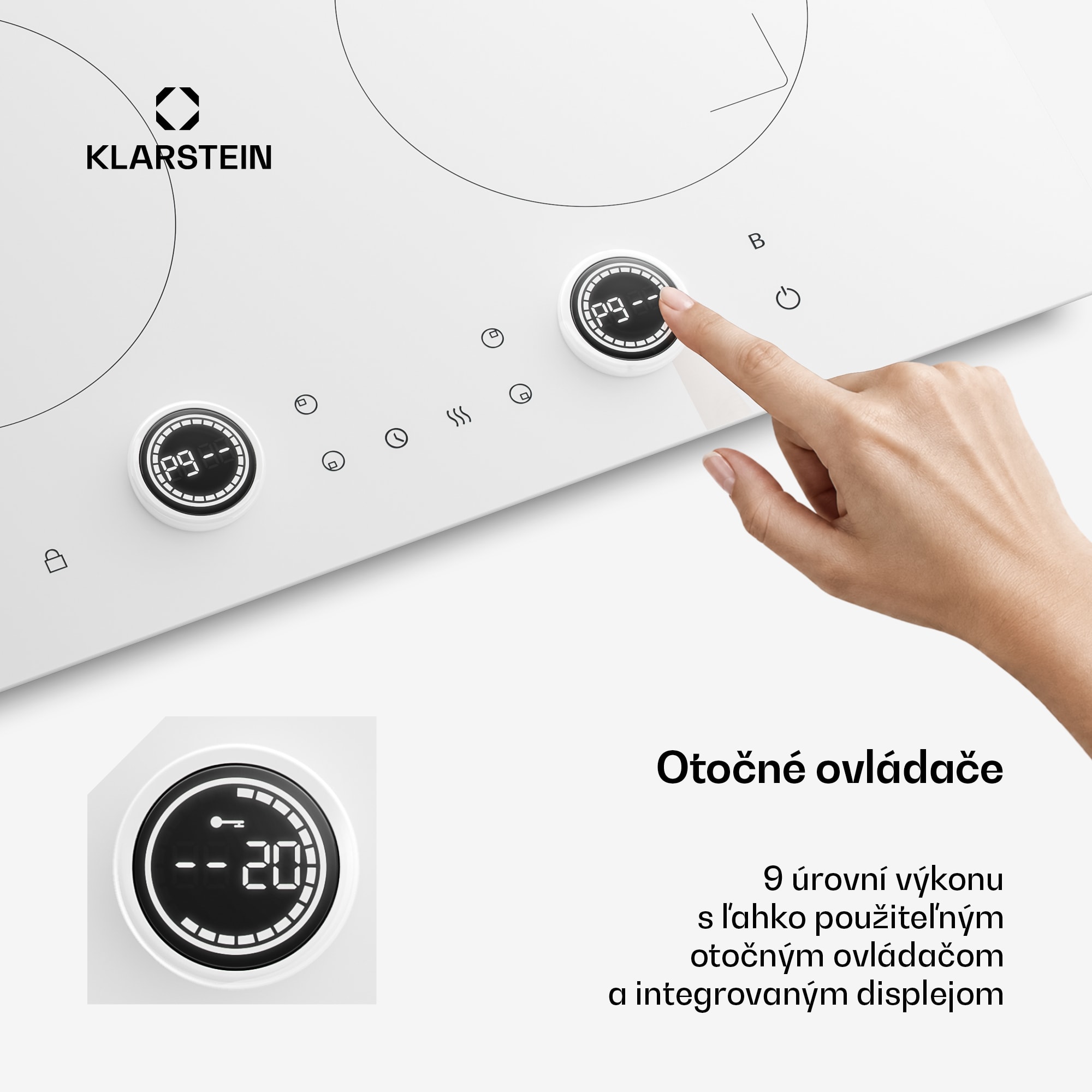 Klarstein Indukčná varná doska Neotouch | Moderná a výkonná | 4 varné zóny | 9 stupňov | 7200 W | 60 cm