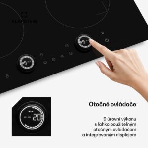 Klarstein Indukčná varná doska Neotouch | Moderná a výkonná | 4 varné zóny | 9 stupňov | 7200 W | 60 cm
