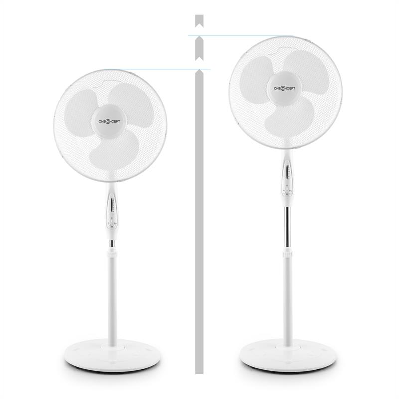 OneConcept White Blizzard RC 2G stojanový ventilátor set 50 W 41 cm s diaľkovým ovládaním – Obrázok 2