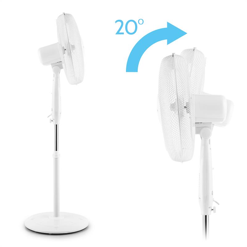 OneConcept White Blizzard RC 2G stojanový ventilátor set 50 W 41 cm s diaľkovým ovládaním – Obrázok 3