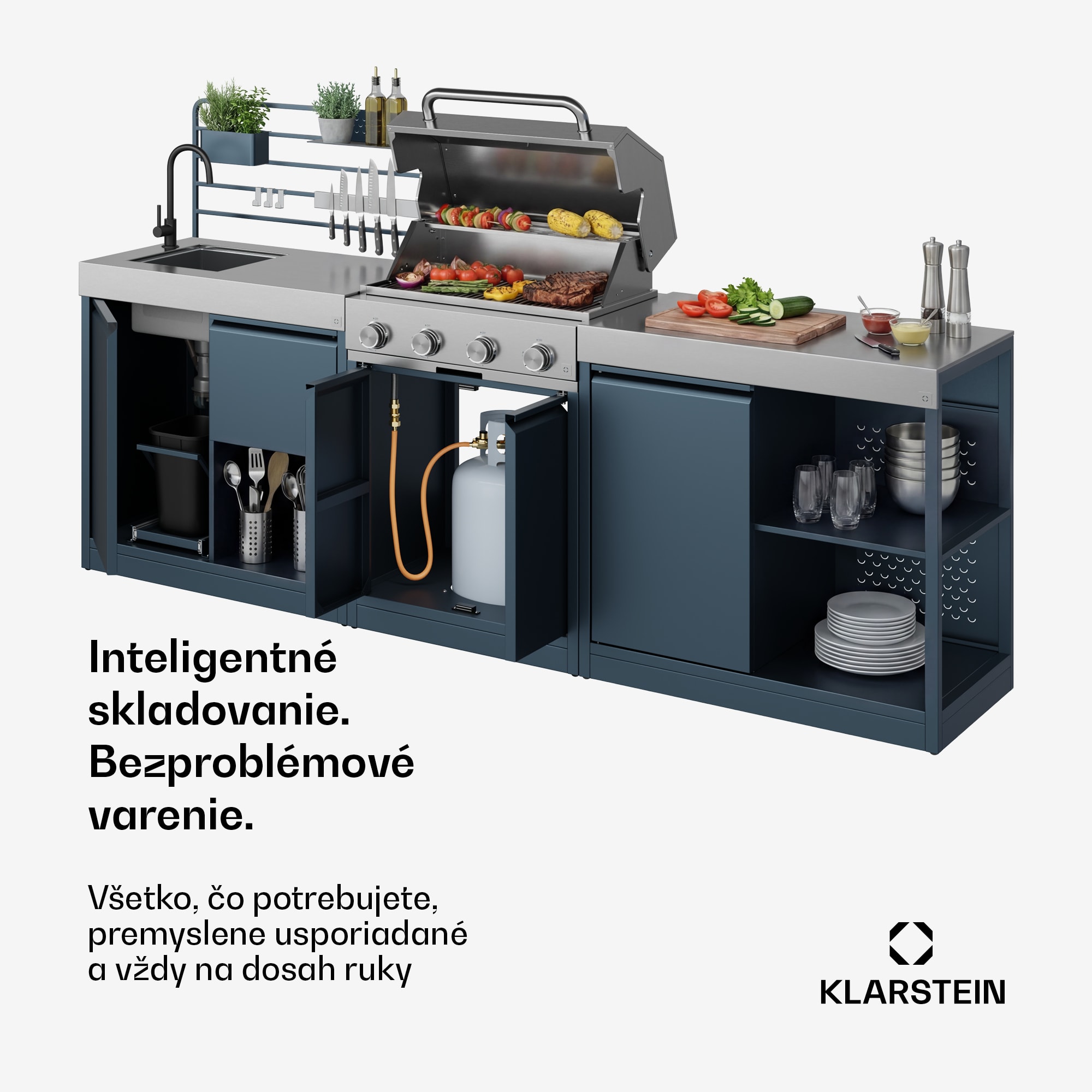 Klarstein WaldChef súprava vonkajšej kuchyne | 4 horáky | 30 mbar | 12 800 W | Vodeodolná | Nehrdzavejúca oceľ – Obrázok 2